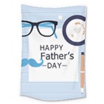 hipster happy Fathers Day  Large Tapestry