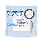 hipster happy Fathers Day  Square Tapestry (Small)