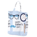 hipster happy Fathers Day  Giant Grocery Zipper Tote