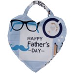 hipster happy Fathers Day  Giant Heart Shaped Tote