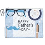 hipster happy Fathers Day  Canvas Cosmetic Bag (XXL)