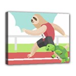 Sloth Race Canvas 14  x 11  (Stretched)