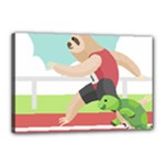 Sloth Race Canvas 18  x 12  (Stretched)