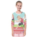 Sloth Race Kids  Quarter Sleeve Raglan Tee