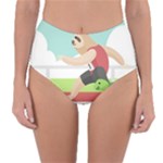 Sloth Race Reversible High-Waist Bikini Bottoms