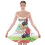 Sloth Race Strapless Bra Top Dress