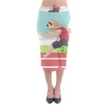 Sloth Race Midi Pencil Skirt