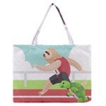 Sloth Race Zipper Medium Tote Bag