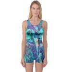 Iridescent One Piece Boyleg Swimsuit