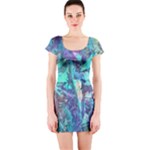 Iridescent Short Sleeve Bodycon Dress