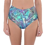 Iridescent Reversible High-Waist Bikini Bottoms