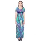 Iridescent Short Sleeve Maxi Dress