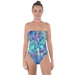 Iridescent Tie Back One Piece Swimsuit