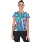 Iridescent Short Sleeve Sports Top 