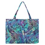 Iridescent Zipper Medium Tote Bag