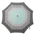 chevron teal grey Hook Handle Umbrella (Medium)