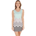 chevron teal grey Bodycon Dress