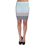 chevron teal grey Bodycon Skirt