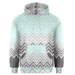 chevron teal grey Men s Pullover Hoodie