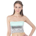 chevron teal grey Tube Top