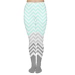 chevron teal grey Tights