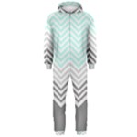 chevron teal grey Hooded Jumpsuit (Men)