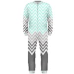 chevron teal grey OnePiece Jumpsuit (Men)