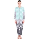 chevron teal grey OnePiece Jumpsuit (Ladies)