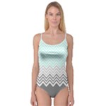 chevron teal grey Camisole Leotard 