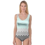 chevron teal grey Princess Tank Leotard 