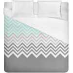 chevron teal grey Duvet Cover (King Size)