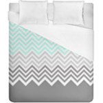 chevron teal grey Duvet Cover (California King Size)