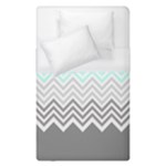 chevron teal grey Duvet Cover (Single Size)