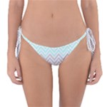 chevron teal grey Reversible Bikini Bottom