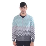 chevron teal grey Windbreaker (Men)