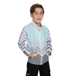 chevron teal grey Windbreaker (Kids)