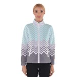 chevron teal grey Winter Jacket