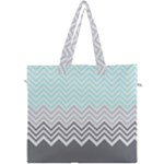 chevron teal grey Canvas Travel Bag