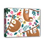 Floral Sloth  Deluxe Canvas 14  x 11  (Stretched)