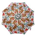 Floral Sloth  Hook Handle Umbrella (Medium)