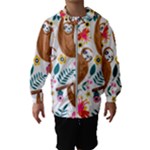 Floral Sloth  Hooded Windbreaker (Kids)