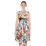 Floral Sloth  Racerback Midi Dress