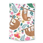 Floral Sloth  Small Tapestry