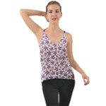 Purple White Cannabis Marijuana Chiffon Cami