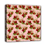 vintage strawberries Mini Canvas 8  x 8  (Stretched)