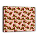 vintage strawberries Canvas 16  x 12  (Stretched)