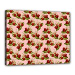 vintage strawberries Canvas 20  x 16  (Stretched)