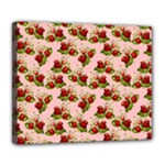 vintage strawberries Deluxe Canvas 24  x 20  (Stretched)