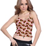 vintage strawberries Spaghetti Strap Bra Top