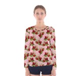 vintage strawberries Women s Long Sleeve Tee